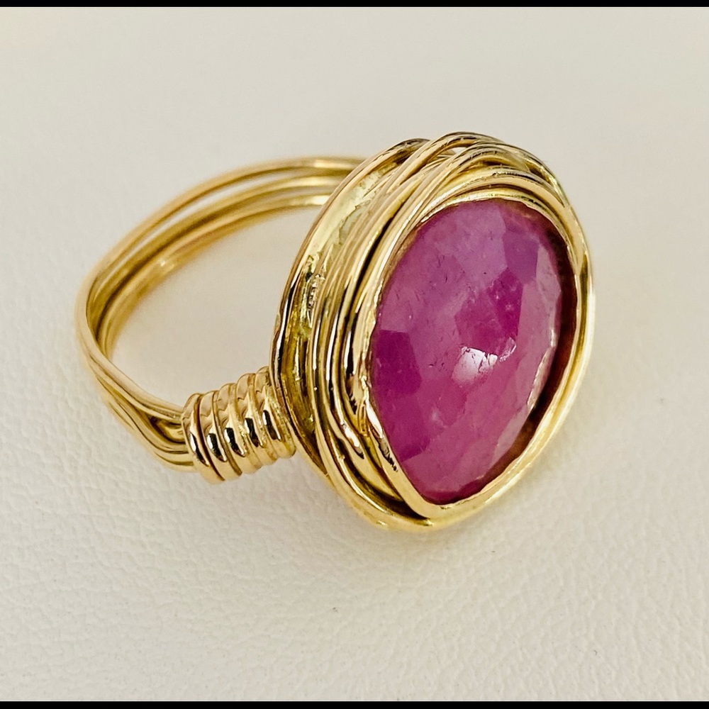 Handmade 18k gold Ruby ring